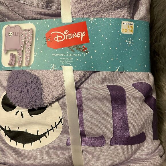 Disney Nightmare Before Christmas Jack Pajama Set Womens Size‎ Large Purple Pjs - Picture 4 of 5